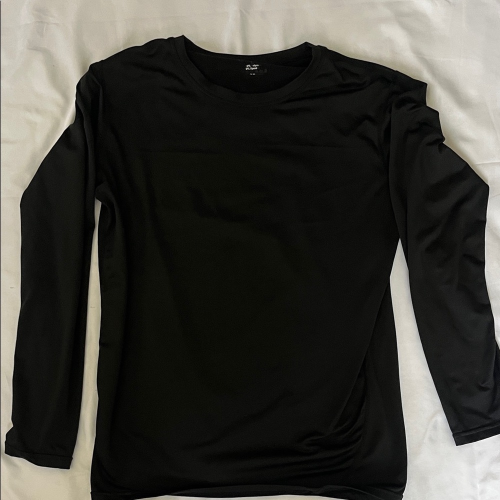 Black Long Sleeve Women's exercise shirt/base layer - Herobiker